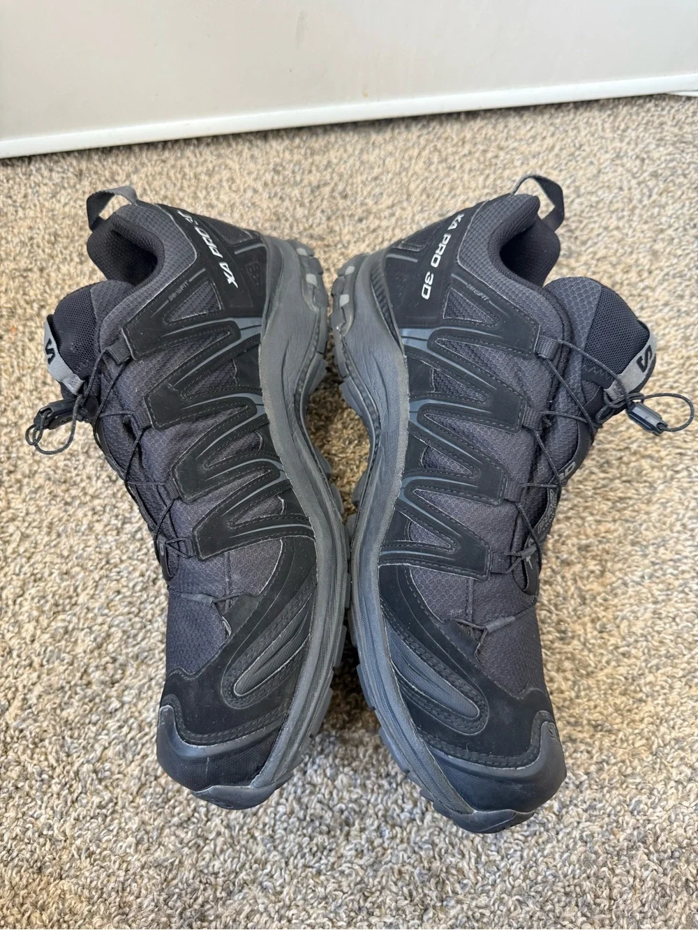 Salomon size 13 Men's Black and Gray Trail Sneakers